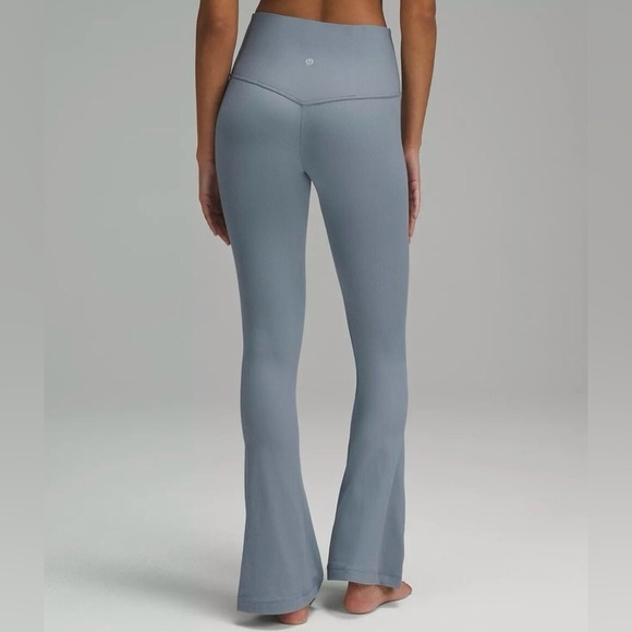 Lululemon Align Rib Mini Flare XShort Leggings Belgian Blue Size 8 - Picture 2 of 5